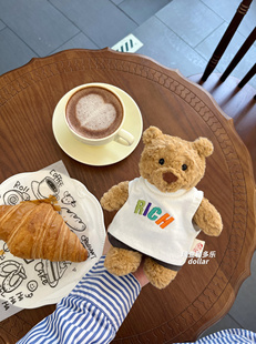 Yummy兔衣服18cm巴塞罗熊公仔娃衣夏季白背心短袖20cm莉娜熊衣服