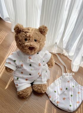 巴塞罗熊衣服steiff小熊爬爬服套装可爱睡衣nici玩偶娃衣