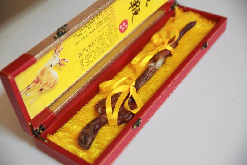 东北吉林长白山整枝鹿鞭 正品梅花种鹿鹿鞭片 单只礼盒包邮