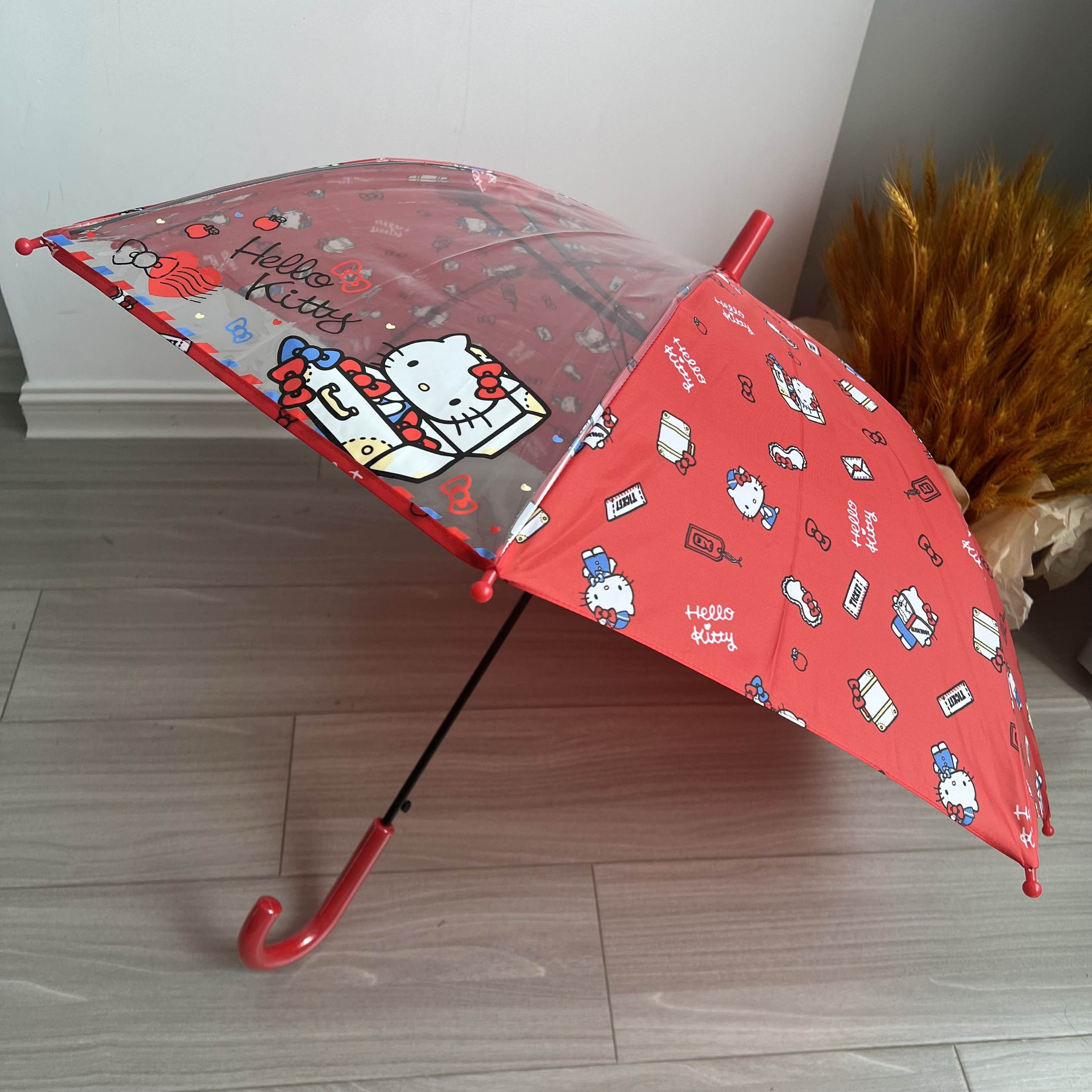 Hello kitty 三丽鸥卡通幼儿园女童自动雨伞