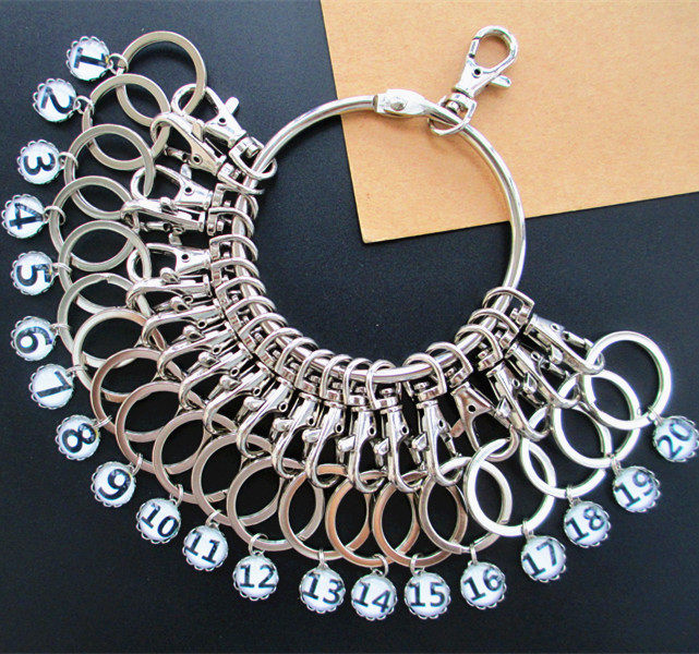 大钥匙圈环汽车钥匙扣多环数字标记钥匙盘仓库酒店房东多用钥匙盘