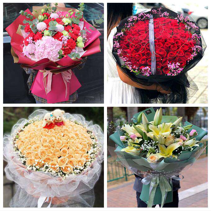 玫瑰百合向日葵康乃馨鲜花吉林白山市浑江区江源区抚松县同城速递