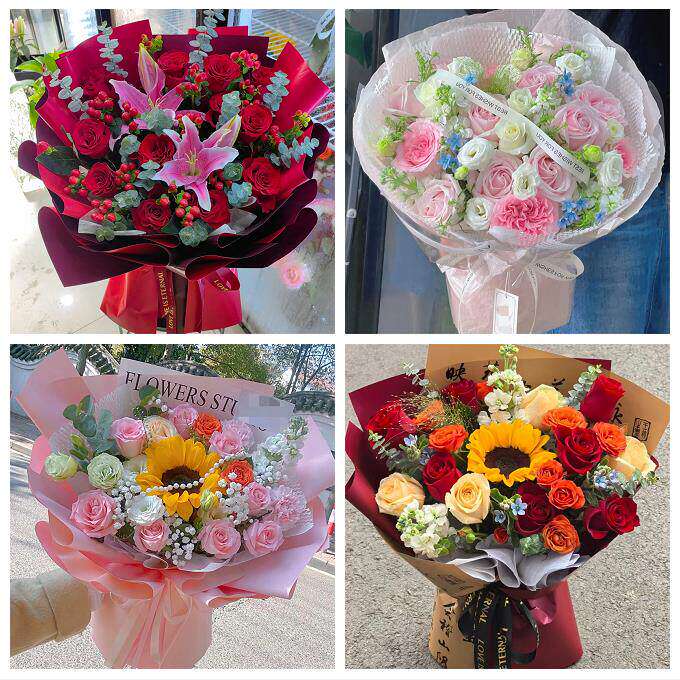 99朵玫瑰花束妇女节向日葵生日鲜花上海杨浦区定海路平凉路江浦路
