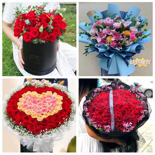 520情人节红玫瑰鲜花生日花束湖南湘西吉首市泸溪凤凰花垣县同城