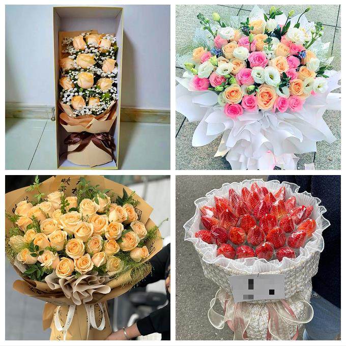 圣诞玫瑰鲜花束送老婆女朋友东莞市厚街沙田道滘镇洪梅镇同城花店