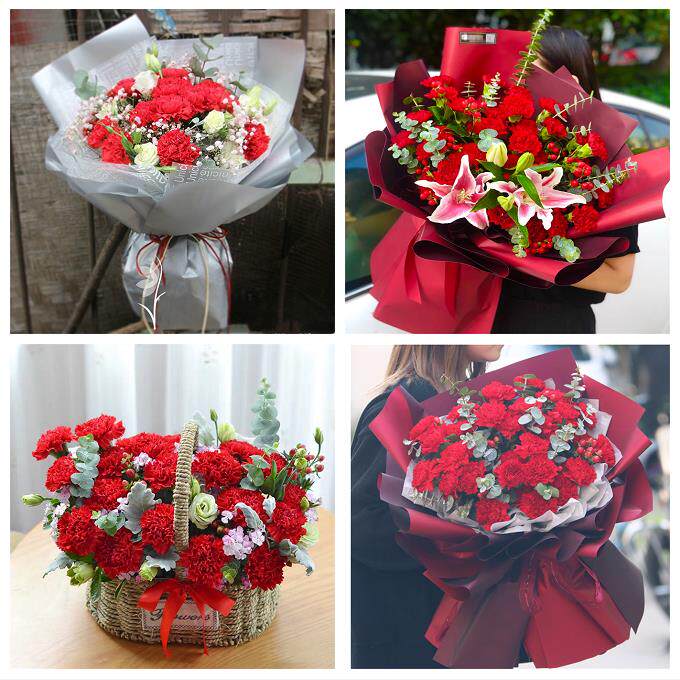 康乃馨玫瑰百合鲜花女神520妇女节湖北荆州沙市荆州区公安监利县