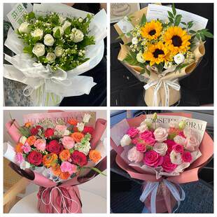 99朵玫瑰花束妇女节向日葵生日鲜花天津市河北区新开河铁东路街道