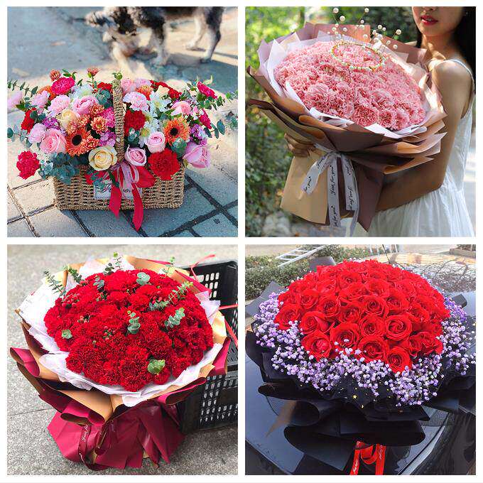 玫瑰百合向日葵康乃馨鲜花山东济南市历下区市中区槐荫区同城速递