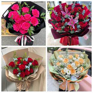 99朵玫瑰花束妇女节向日葵生日鲜花北京市海淀区中关村海淀青龙桥