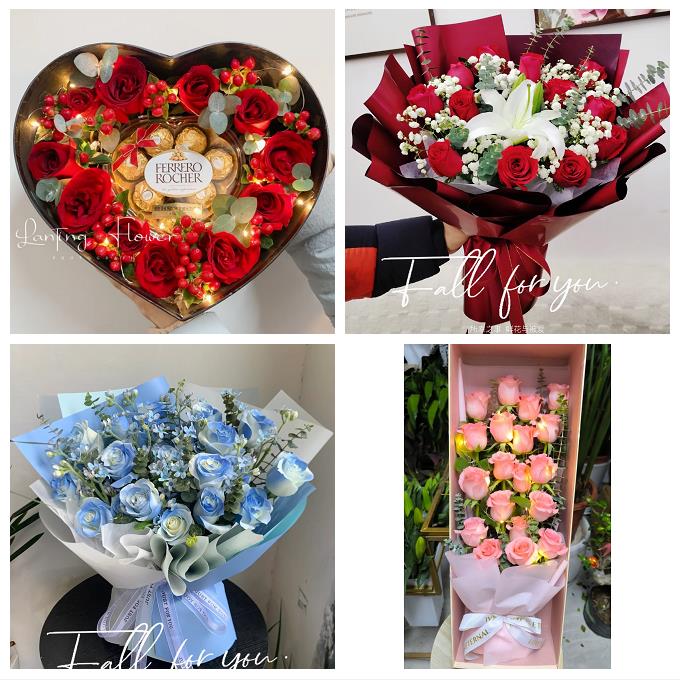 33朵玫瑰花束礼盒送女友内蒙古鄂尔多斯达拉特旗杭锦旗同城鲜花店