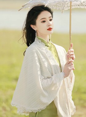 旗袍外搭夏季开衫针织上衣外套配连衣裙小披肩氛围感防晒百搭