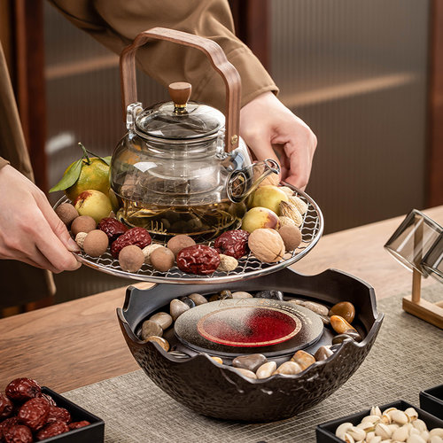 瓷牌茗玻璃茶壶一炉多用可煮可烤