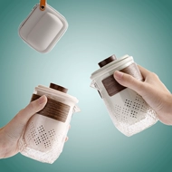 Nhanh Cốc Chống bỏng Gốm Đơn Giản Một Nồi Ba Ly Thủy Tinh Xe Di Động Quà Tặng Du Lịch Kung Fu Trà ấm trà du lịch