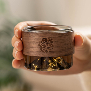 玻璃观山茶杯家用喝茶品茗杯个人专用功夫茶具主人杯泡茶会客杯子