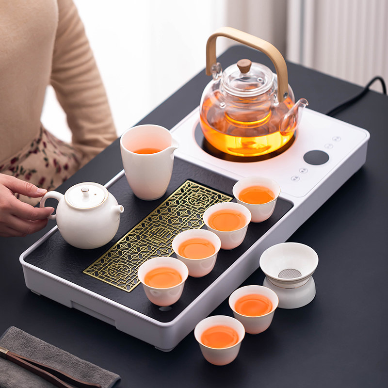 茶具一体套装茶盘家用客厅功夫茶一套小型煮茶壶烧水全自动泡茶器