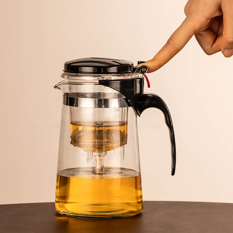 飘逸杯泡茶壶家用耐高温玻璃茶水分离杯按压式茶壶茶具喝茶飘逸壶
