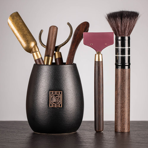 瓷牌茗中式茶道六君子