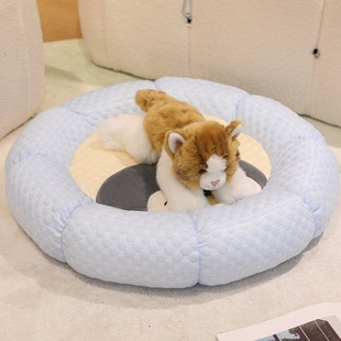 冰豆豆薄款宠物坐垫子猫窝夏季凉快猫咪凉窝大小圆形软垫椅子垫