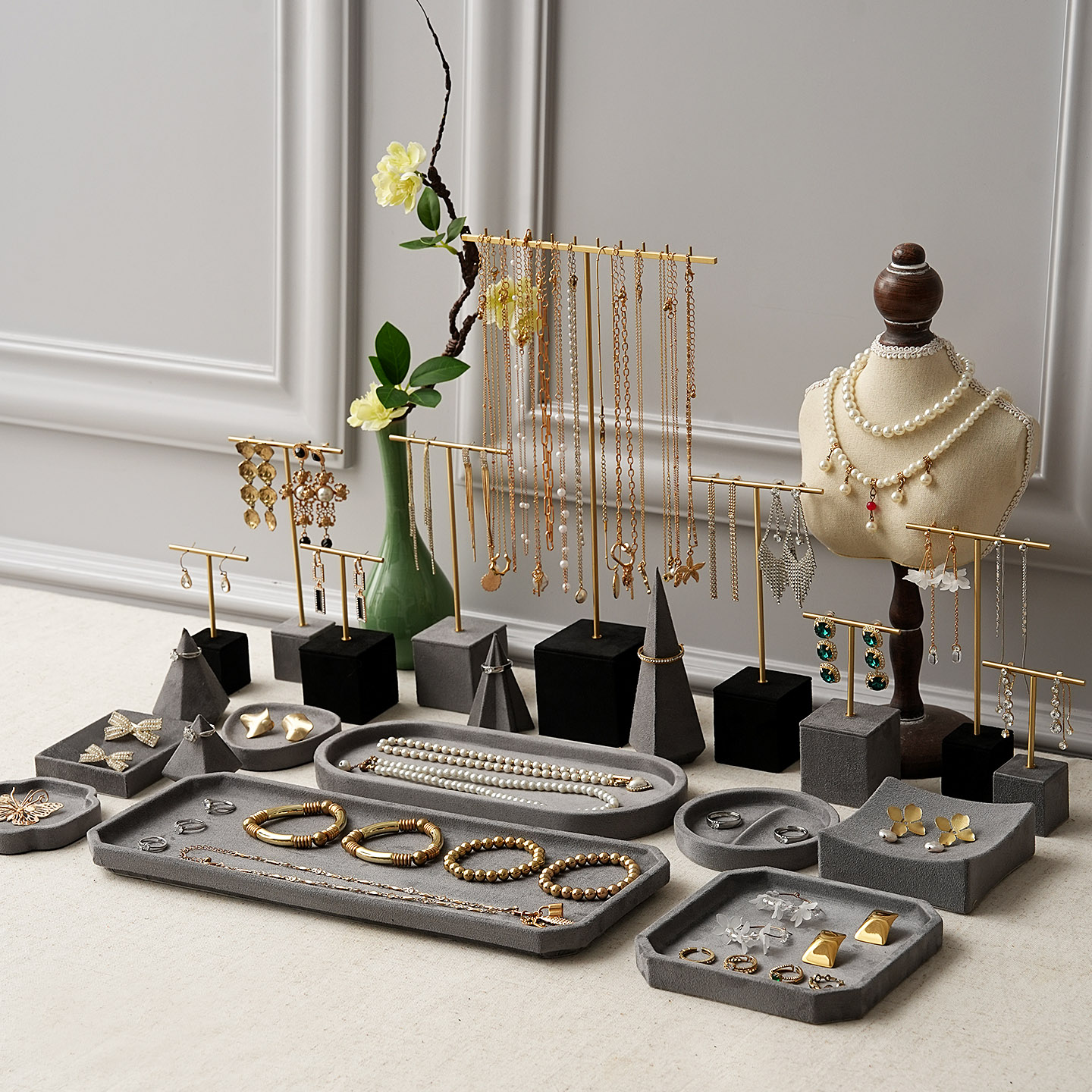 耳环项链收纳架戒指手串收纳托盘