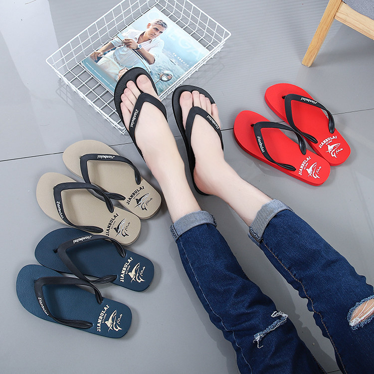 Trend Sandy beach slipper men's wear student juvenile fashion personality flip flops rubber non-slip Pinch Sandals Exorcismin the Men's Shoes, Slippers  category - from Buy2taobao.com to provide professional Taobao agent buy service