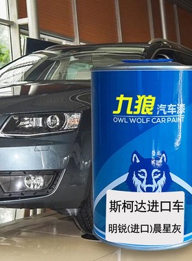 九狼汽车成品色漆翻新改色漆斯柯油漆达明锐绿色银色黄色晨星灰色