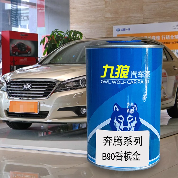 九狼汽车喷烤漆钣金翻新改色漆一汽奔油漆腾北极白典雅灰香槟金