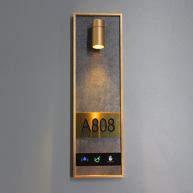 轻奢高档酒店感应发光门牌门民宿别墅包厢包房房间号码牌灯牌定制