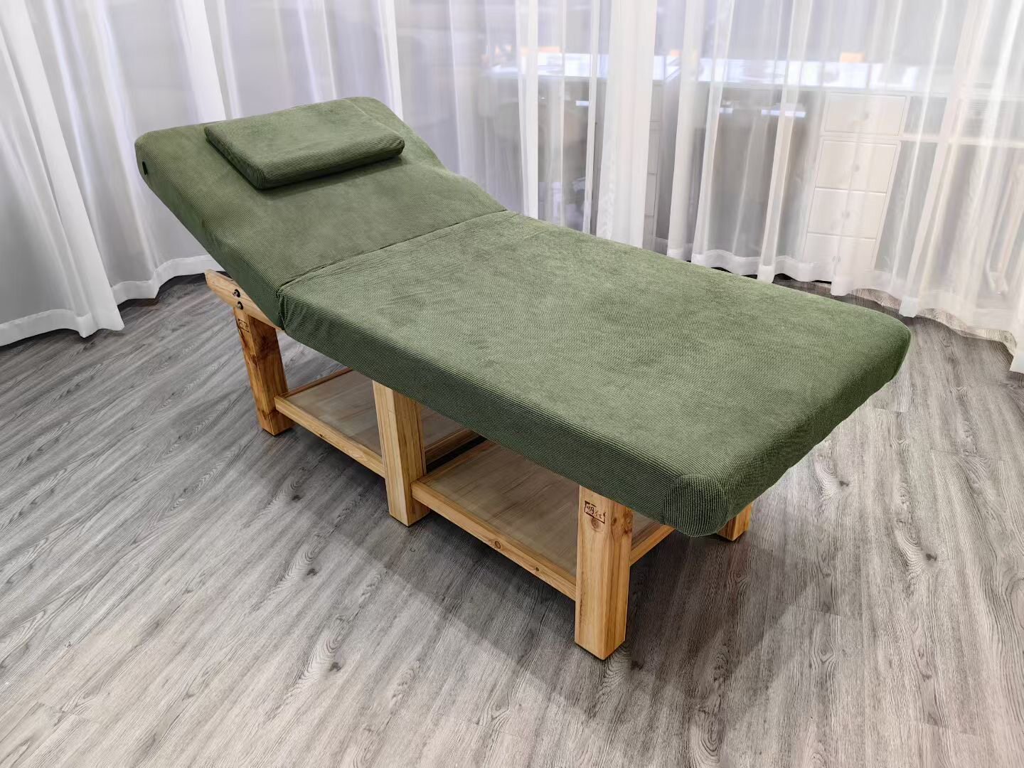 明仕实木按摩床美容床理疗床中医推拿床纹身床六脚纯海棉不变形稳