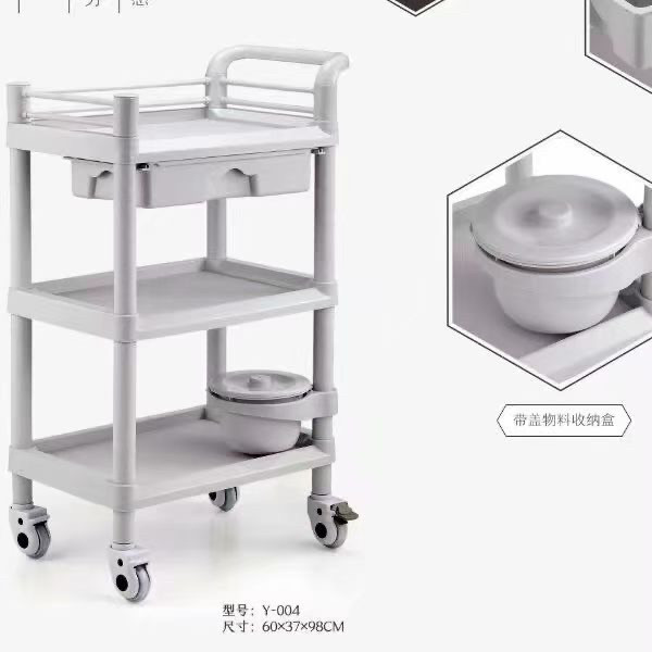 明仕美容车小推车置物架子手推工具车美容小气泡仪器治疗车Y-004