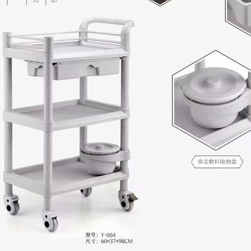 明仕美容车小推车置物架子手推工具车美容小气泡仪器治疗车Y-004