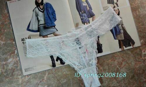 欧美全蕾丝透明性感纯棉裆内裤