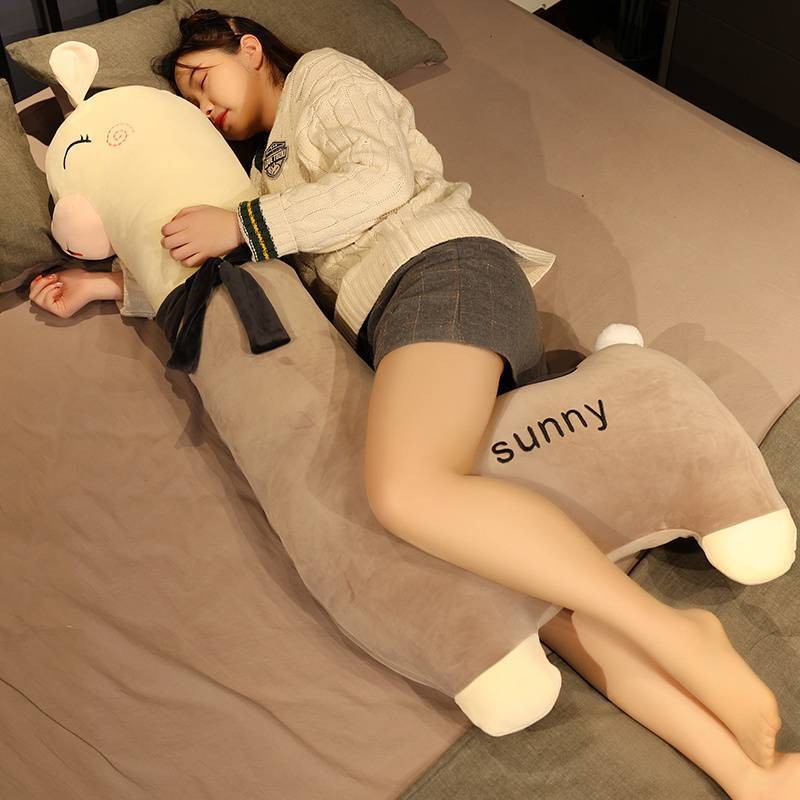 可爱羊驼抱枕毛绒玩具睡觉抱玩偶女生孕妇床上长条睡