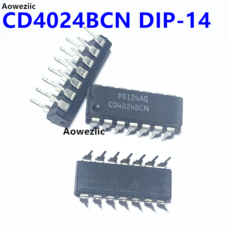 1个 CD4024BCN DIP-14 直插 CD4024 二进制计数器芯片 进口原装