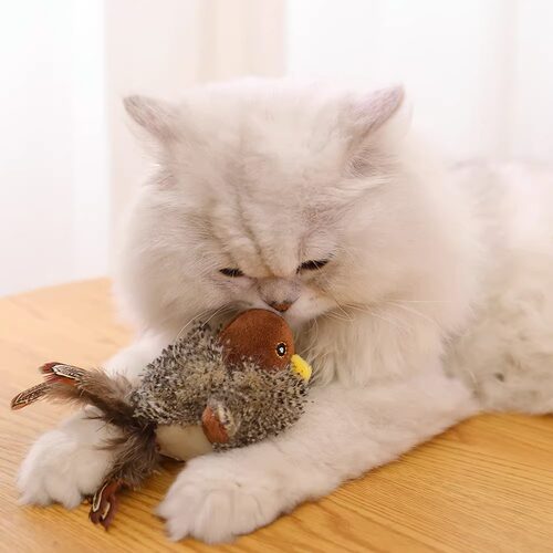 猫咪玩具小老鼠发声仿真小鸟