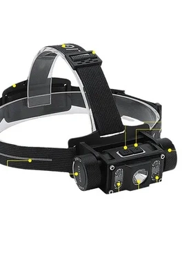 徒步户外充电远射USBTYPE-C头灯21700露营工作灯电筒头戴式多功能