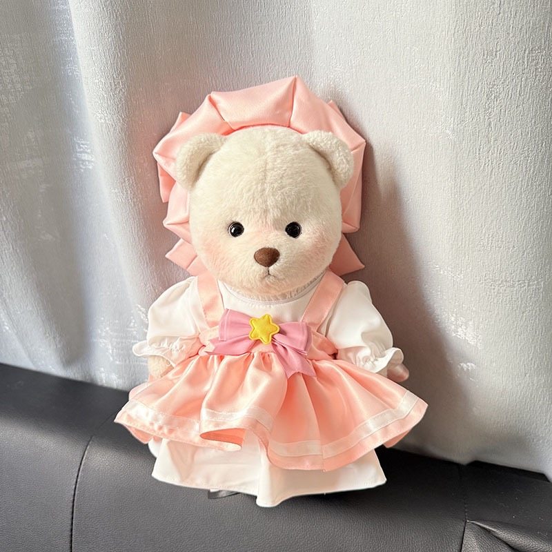 30cm莉娜关节熊娃衣粉小樱连衣裙