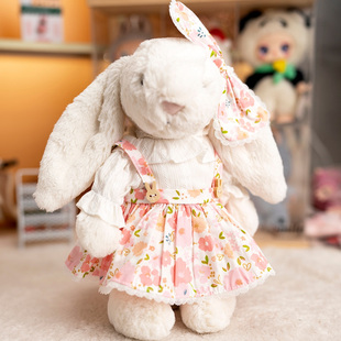 邦尼兔玩偶娃衣白雪公主连衣裙套装32cm兔子布娃娃衣服公仔着替