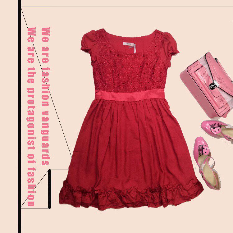 外贸原单正品 夏装波西米亚风格印花收腰连衣裙女