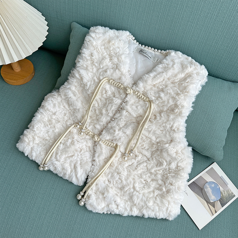 儿童羊羔毛马甲秋冬外穿加厚保暖