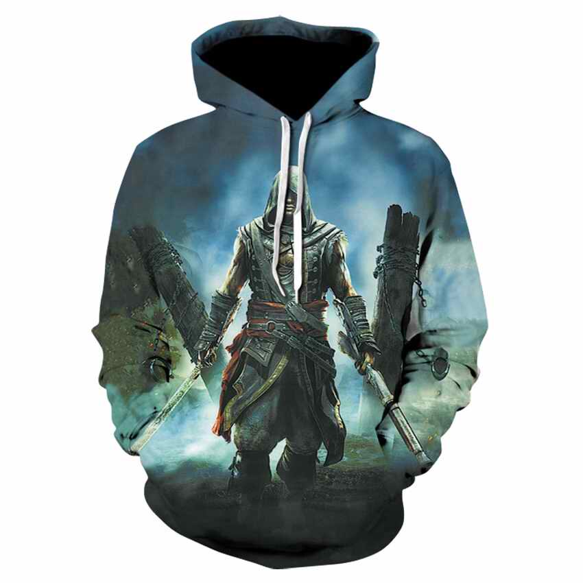 游戏刺客信条卫衣艾吉奥埃齐奥衣服3d印花宽松个性上衣春秋连帽衫