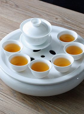 陶瓷纯白茶具整套功夫家用酒店