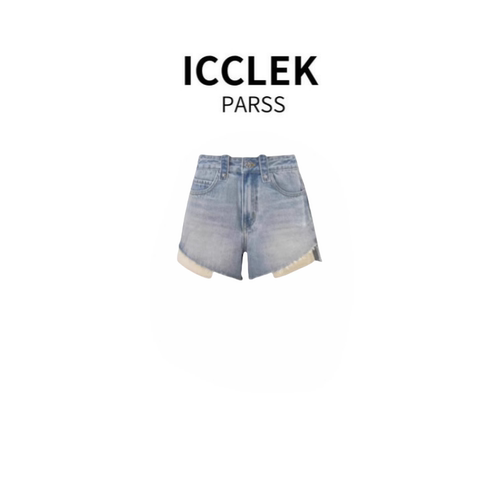 ICCLEK PARSS 2025夏季新款时尚百搭显瘦牛仔短裤女-5420