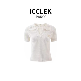 新款 时尚 针织衫 ICCLEK 上衣 2025夏季 短袖 5673 PARSS