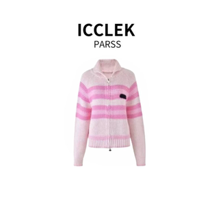 衫 ICCLEK 早秋轻奢简约拉链撞色条纹针织款 2025新款 5140 PARSS