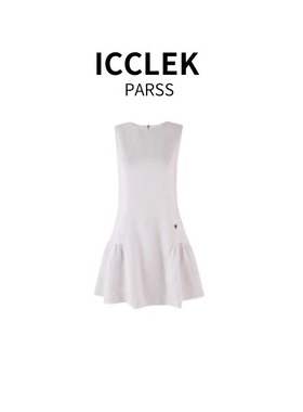 2025秋季新款韩系小蜜蜂刺绣圆领无袖连衣裙女气质宽松显瘦-2680