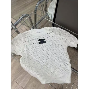 PARSS 百搭圆领镂空针织短袖 2025夏季 时尚 5718 新款 ICCLEK