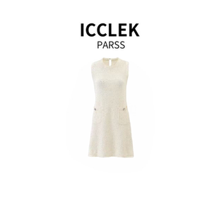 PARSS 连衣裙 2025新款 百搭圆领无袖 5729 早秋夏时尚 ICCLEK