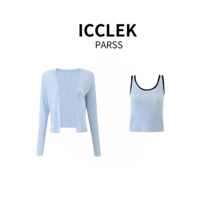 新款 时尚 针织衫 ICCLEK 上衣两件套 2025夏季 无袖 5667 PARSS