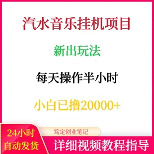 2025抖音汽水音乐自动挂机项目新出技术网络在家搬砖副业创业赚钱