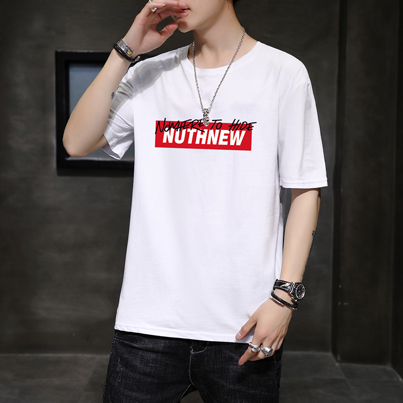 Summer casual printed T-shirt 100% cotton short sleeve T-shirt for men